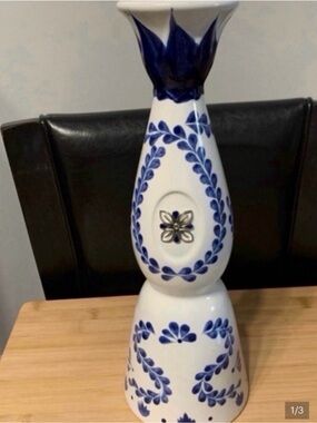 White & blue clase azul bottle